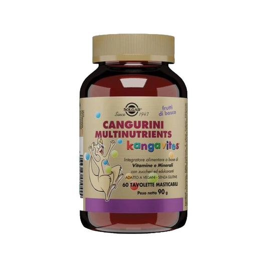 Cangurini Multinutrients Frutti Bosco 60 tav masticabili - 4Nutrition