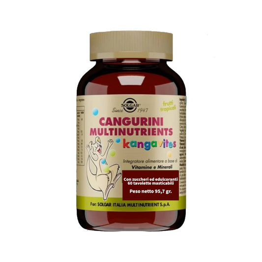 Cangurini Multinutrients Frutti Tropicali 60 tav masticabili - 4Nutrition