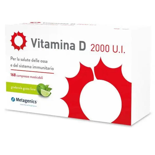 Vitamina D 2000 U.I. 168 compresse masticabili - 4Nutrition